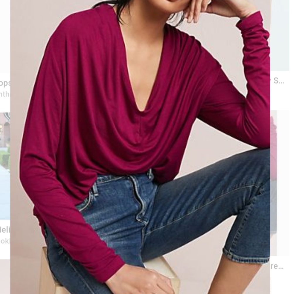 Anthropologie Maeve Melissa draped top